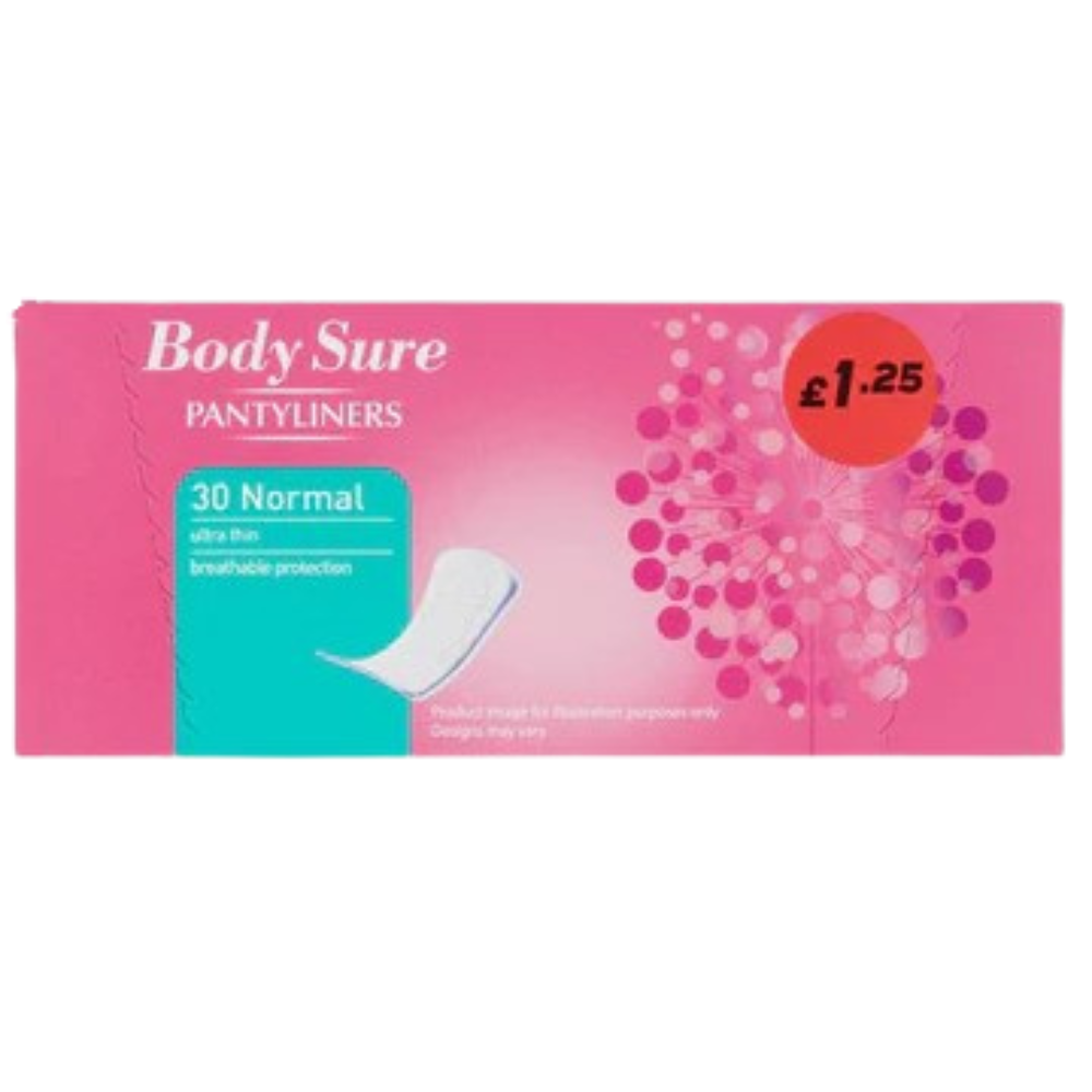 Jack’s Body Sure Normal Pantyliners 30 Pack x4 Multibuy 120 Pantyliners Dundee Delivery