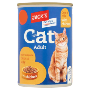 Jack’s Cat Adult Cuts in Jelly with Chicken 415g Tin Dundee Delivery