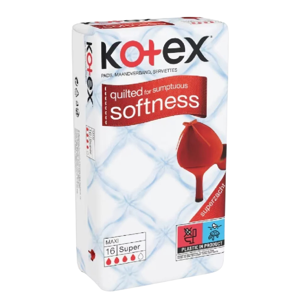 Kotex Maxi Super Sanitary Pads 16 Pack Heavy Flow Thick Pads Dundee Delivery