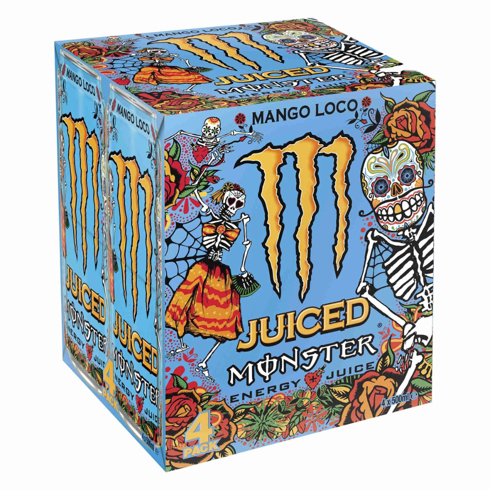 Monster Mango Loco Energy Drink 4 x 500ml – home delivery Dundee