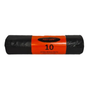 Poly-Lion Extra Heavy Duty Black Refuse Sacks 10 Pieces Strong Bin Bags Dundee Delivery