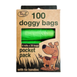 Tidyz Biodegradable Doggy Bags Green 100 Pack with Tie Handles – home delivery Dundee