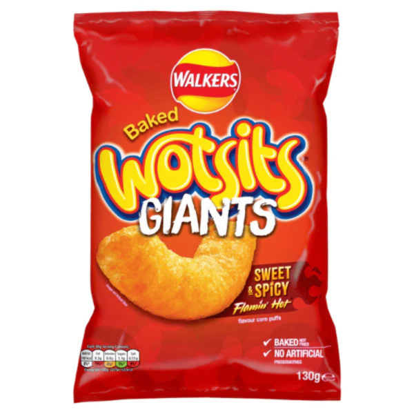 Walkers Baked Wotsits Giants Sweet & Spicy Flamin' Hot 130g home delivery Dundee