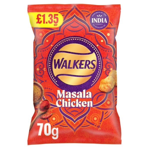 Walkers Masala Chicken Flavour Sharing Crisps 70g home delivery Dundee