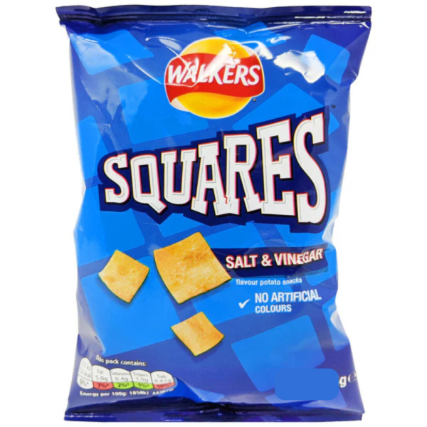 Walkers Squares Salt & Vinegar 27.5g home delivery Dundee
