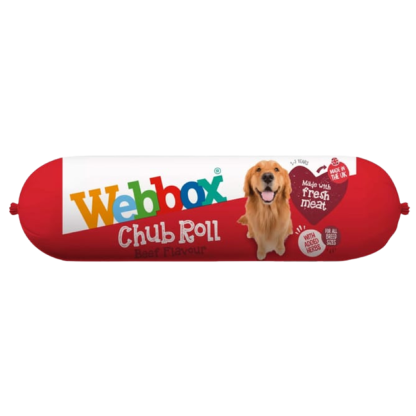 Webbox Beef Chub Roll 720g Wet Dog Food Dundee Delivery