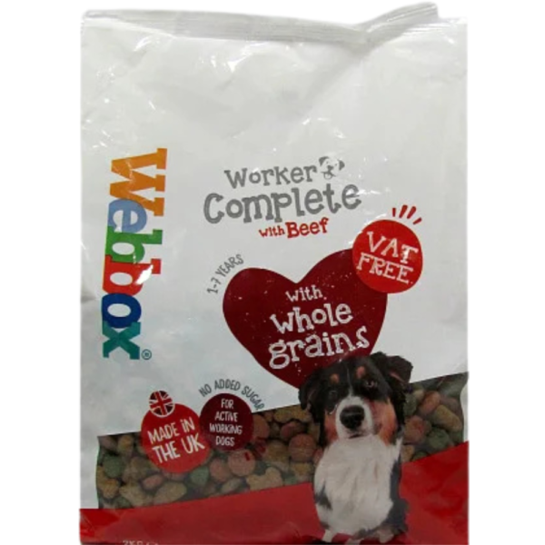 Webbox Complete Dog Food Beef 2kg – home delivery Dundee