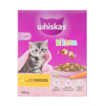 Whiskas Kitten Chicken Dry Food 2-12 Months 300g Bag Dundee Delivery