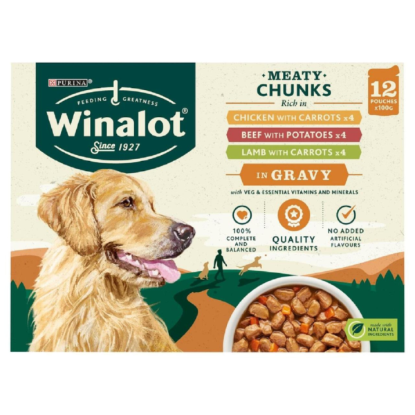 Winalot Dog Food Pouches Mixed in Gravy 12x100g – home delivery Dundee